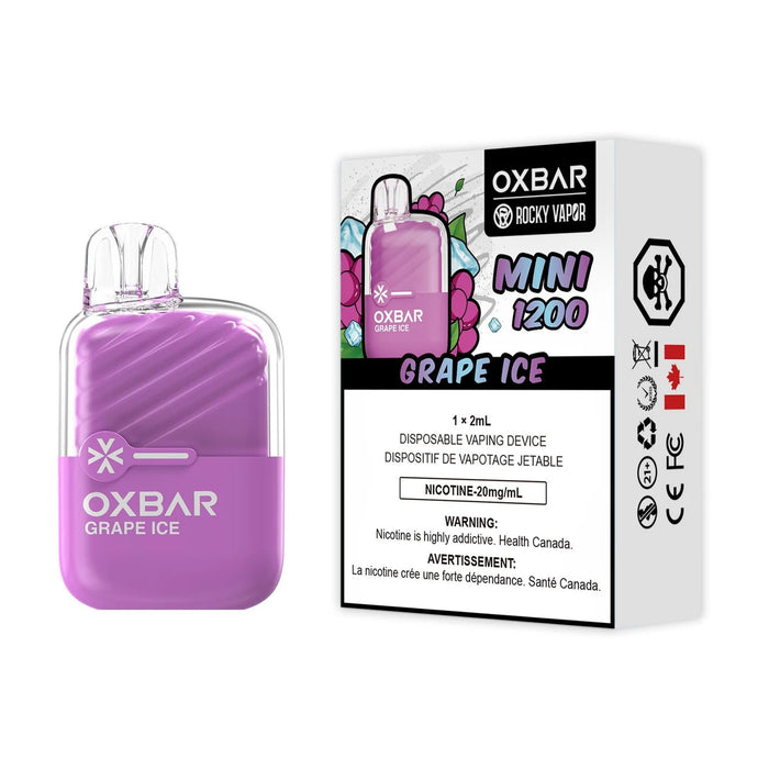 Rocky Vapor OXBAR Mini 1200 Disposable - Grape Ice 20mg