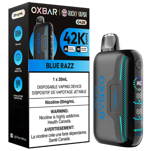 Rocky Vapor OXBAR G42K Disposable - Blue Razz 20mg