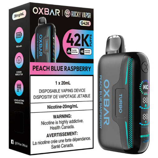 Rocky Vapor OXBAR G42K Disposable - Peach Blue Raspberry 20mg