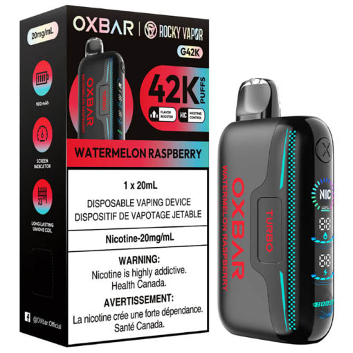 Rocky Vapor OXBAR G42K Disposable - Watermelon Raspberry 20mg