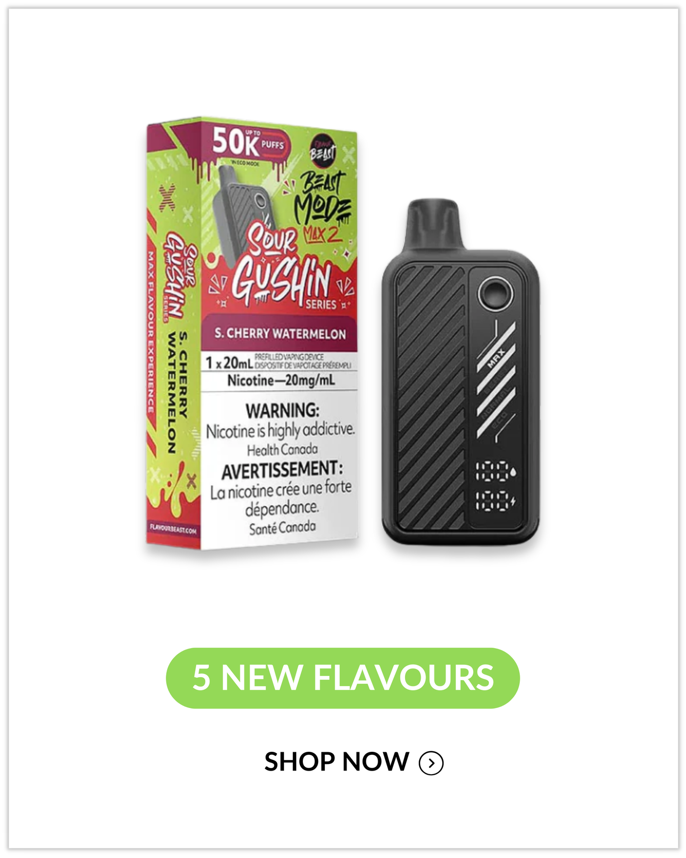 Flavour Beast Beast Mode Max 2 Sour Gushin' Series