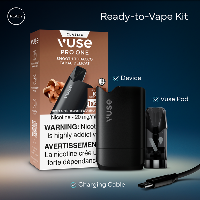 Vuse Pro One Kit - Smooth Tobacco 20mg Fat Panda Manitoba Vuse Pro One Kit - Smooth Tobacco 20mg Fat Panda Manitoba