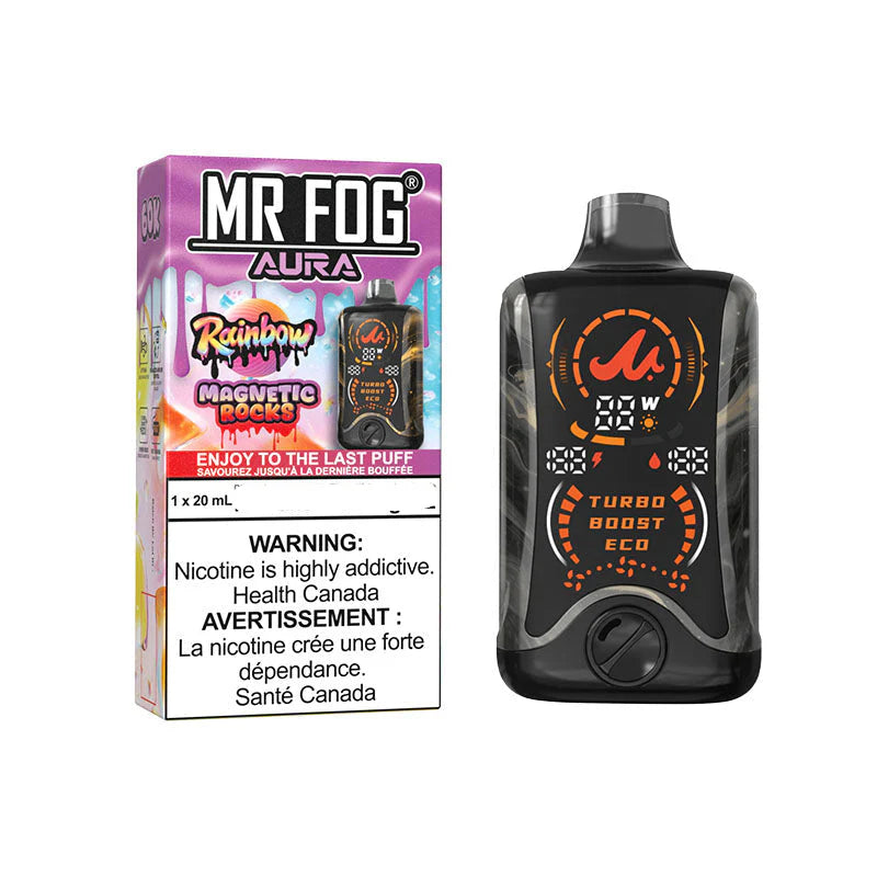 Mr. Fog Aura 60K Disposable - Rainbow Magnetic Rocks 20mg