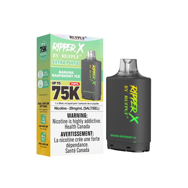 RIPPER X by RUFPUF 75K Pod - Banana Raspberry Ice 20mg