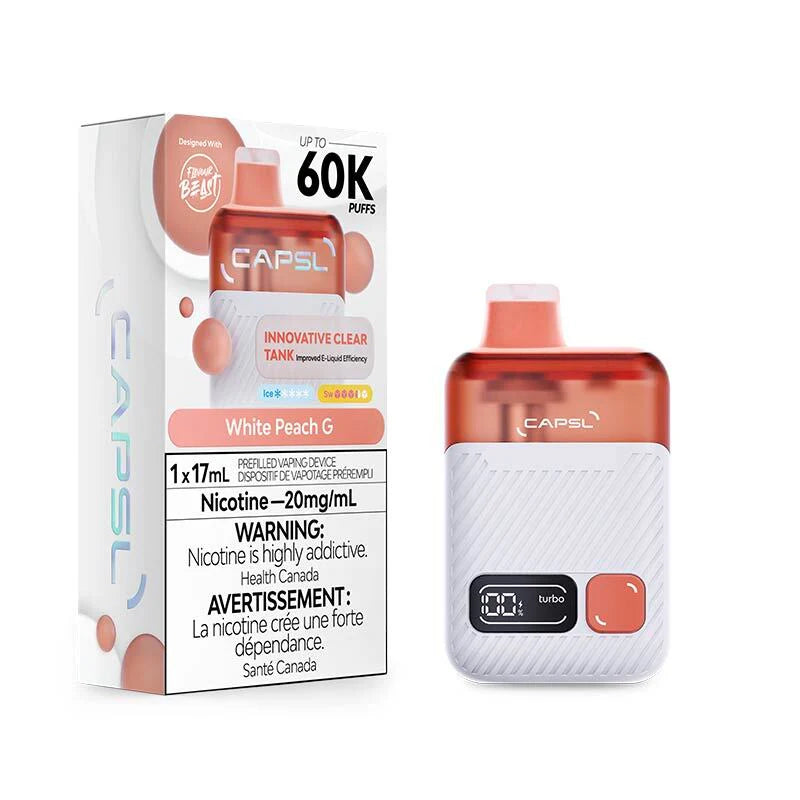 CAPSL 60K Disposable - White Peach G 20mg