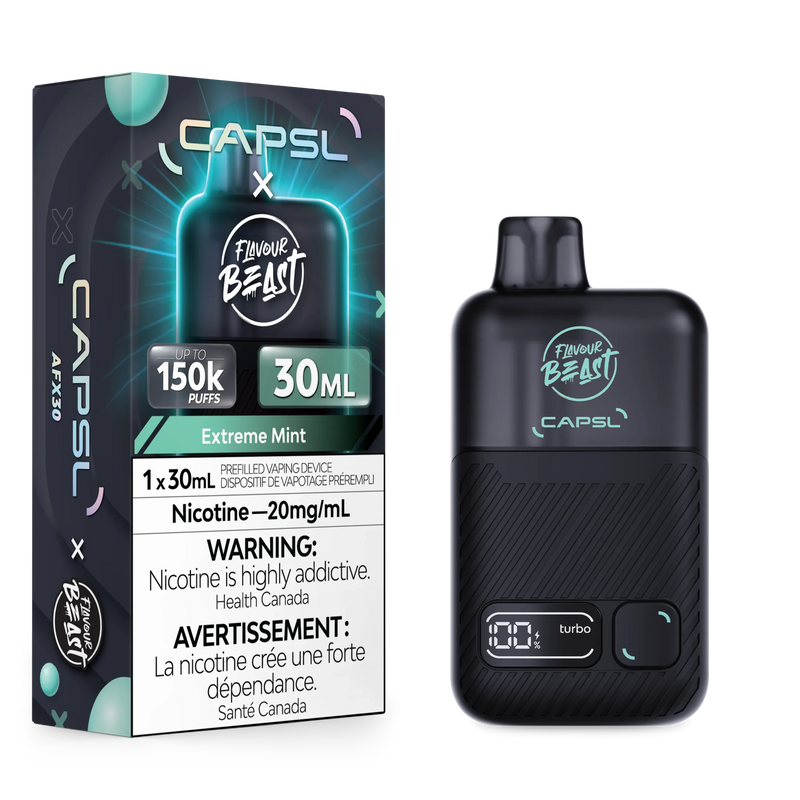 CAPSL AFX30 150K Disposable - Extreme Mint Iced 20mg