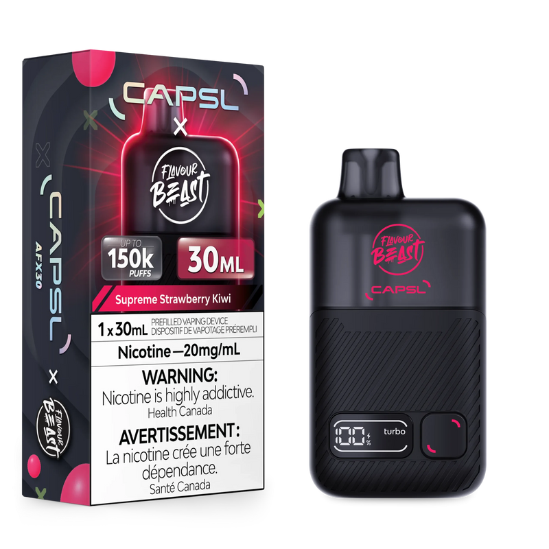 CAPSL AFX30 150K Disposable - Supreme Strawberry Kiwi Iced 20mg