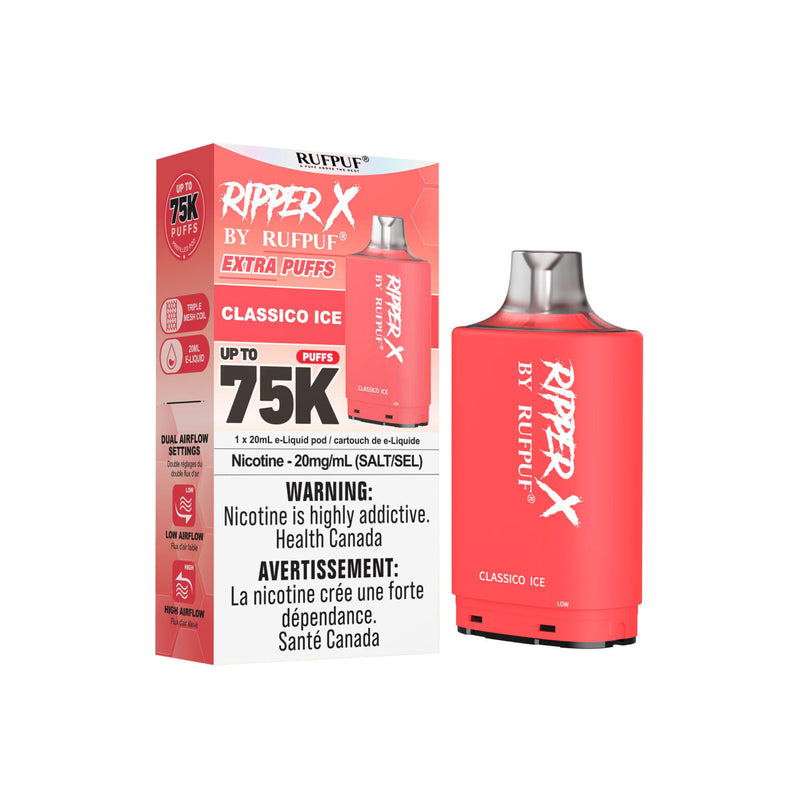 RIPPER X by RUFPUF 75K Pod - Classico Ice 20mg