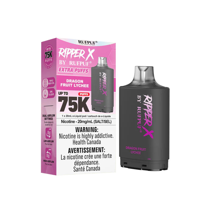 RIPPER X by RUFPUF 75K Pod - Dragonfruit Lychee 20mg