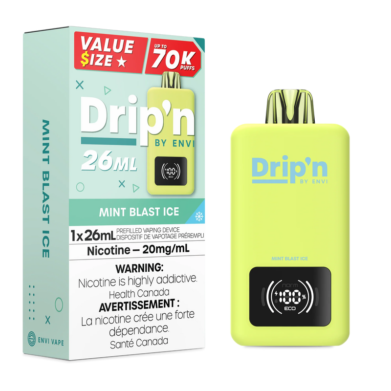 Drip'n by ENVI 70K Disposable - Mint Blast Ice 20mg