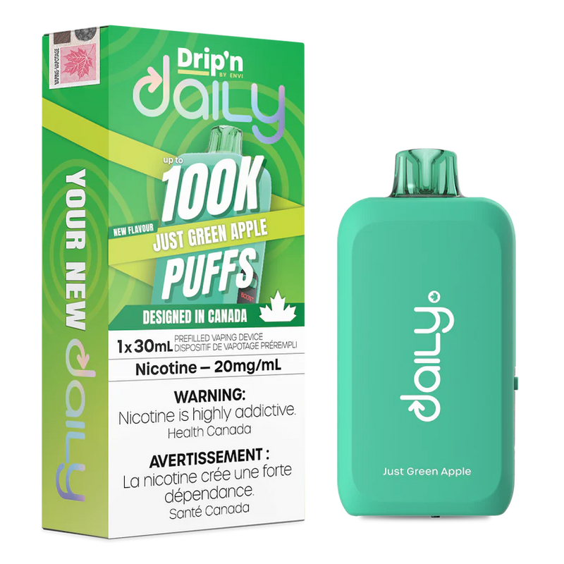 Drip'n Daily 100K Disposable - Just Green Apple Ice 20mg