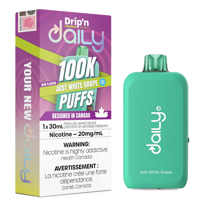 Drip'n Daily 100K Disposable - Just White Grape Ice 20mg