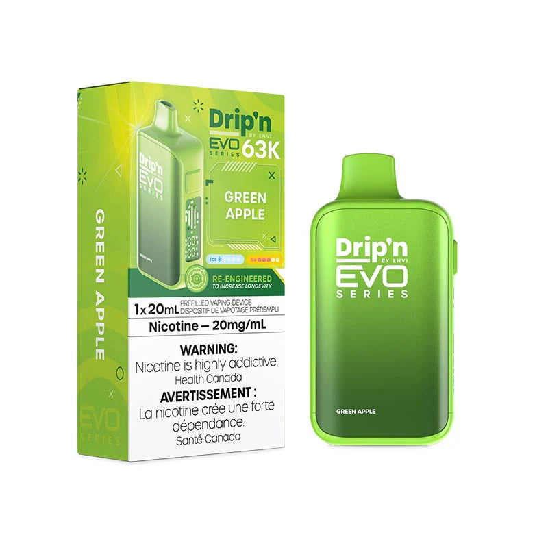 Drip'n by ENVI EVO Series 63K Disposable - Green Apple 20mg