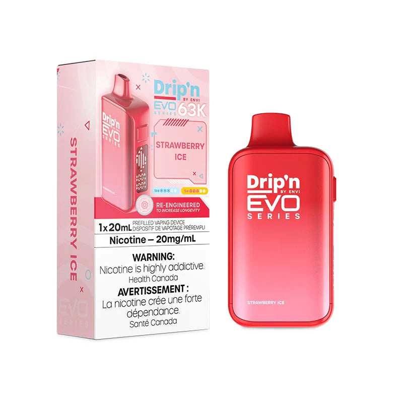 Drip'n by ENVI EVO Series 63K Disposable - Strawberry Ice 20mg