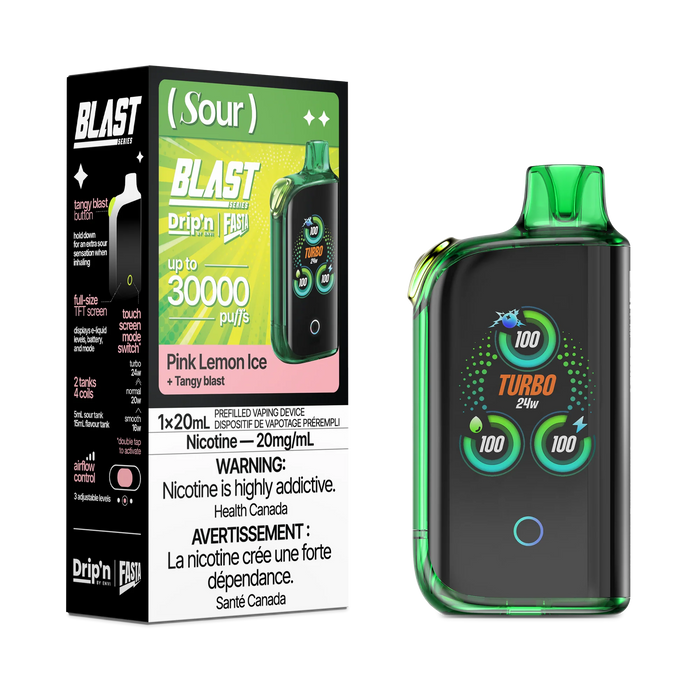 Drip'n by ENVI x Fasta BLAST 30K Disposable - Pink Lemon Ice (Sour) 20mg