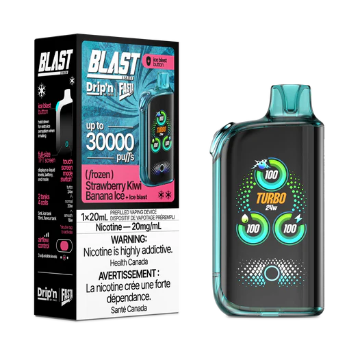 Drip'n by ENVI x Fasta BLAST 30K Disposable - Strawberry Kiwi Banana Ice (Frozen) 20mg