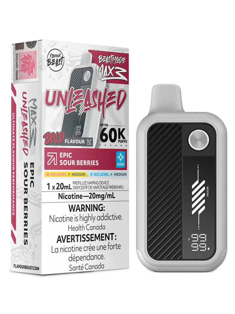 Flavour Beast Unleashed Beast Mode Max 3 Disposable - Epic Sour Berries Ice 20mg