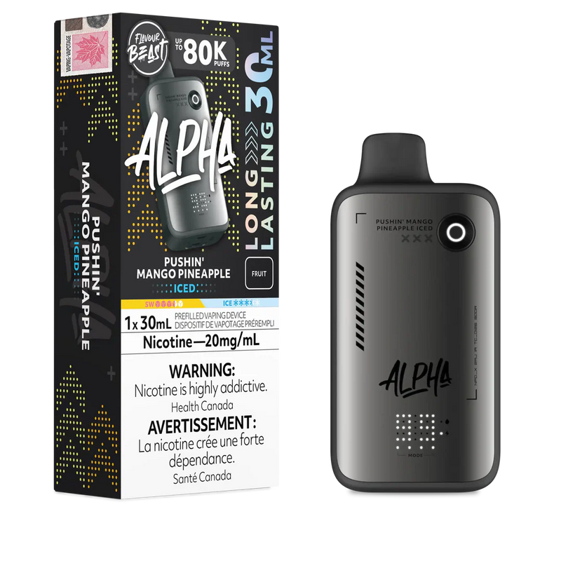 Flavour Beast Alpha 80K Disposable  - Pushin' Mango Pineapple Iced 20mg