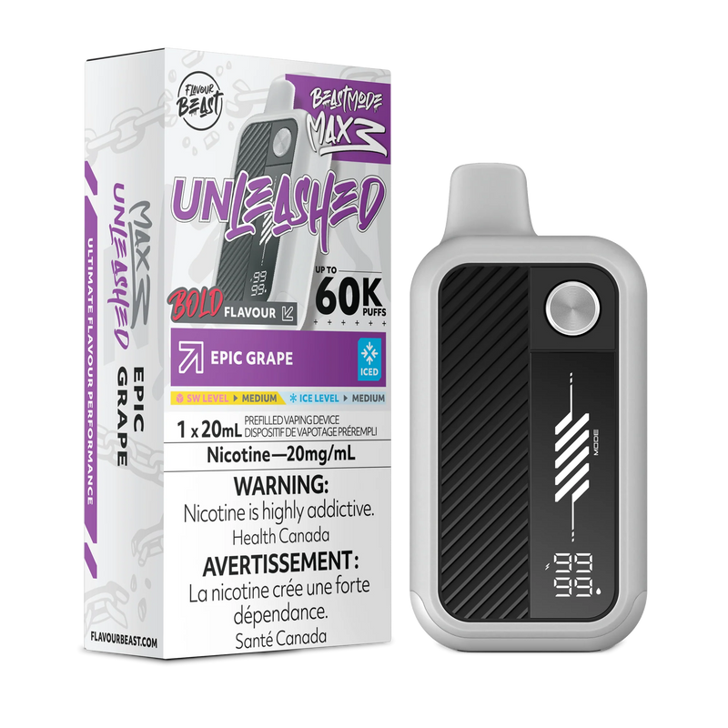 Flavour Beast Unleashed Beast Mode Max 3 Disposable - Epic Grape Iced 20mg