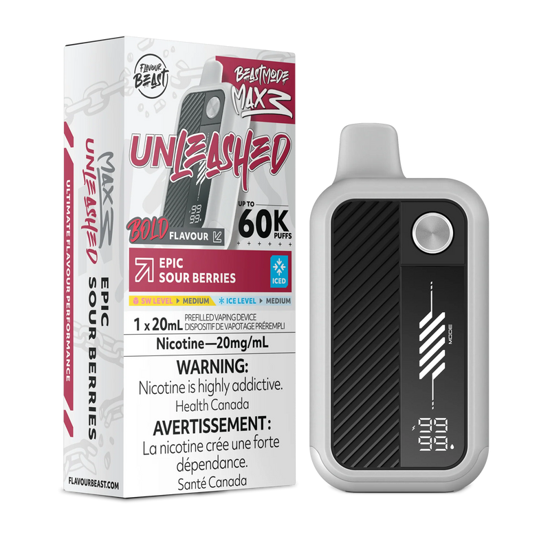 Flavour Beast Unleashed Beast Mode Max 3 Disposable - Epic Sour Berries Iced 20mg