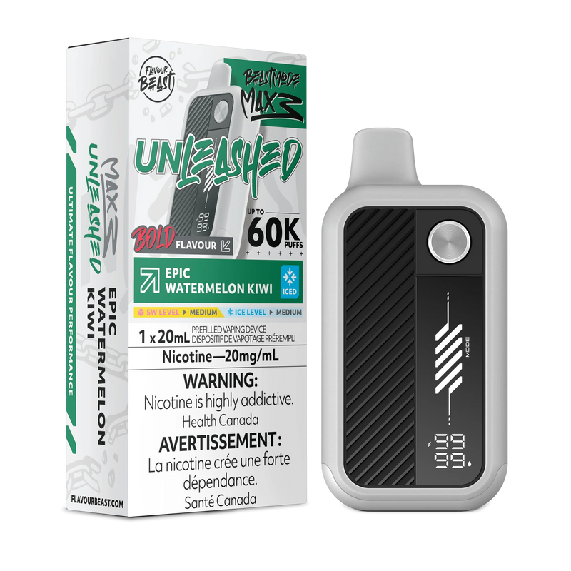 Flavour Beast Unleashed Beast Mode Max 3 Disposable - Epic Watermelon Kiwi Iced 20mg