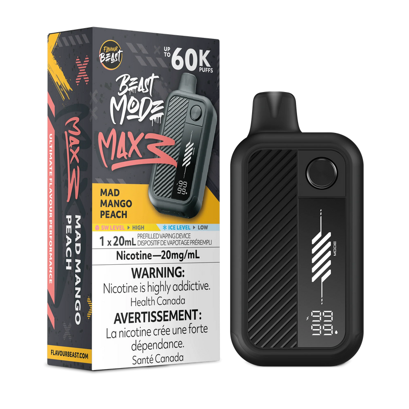 Flavour Beast Beast Mode Max 3 Disposable - Mad Mango Peach 20mg