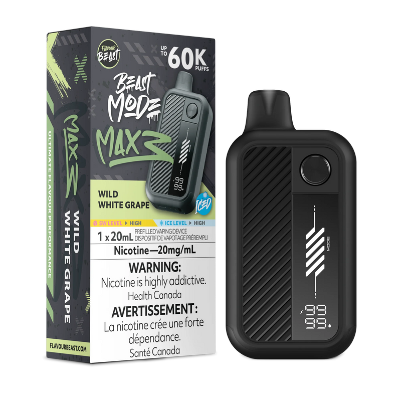 Flavour Beast Beast Mode Max 3 Disposable - Wild White Grape Iced 20mg
