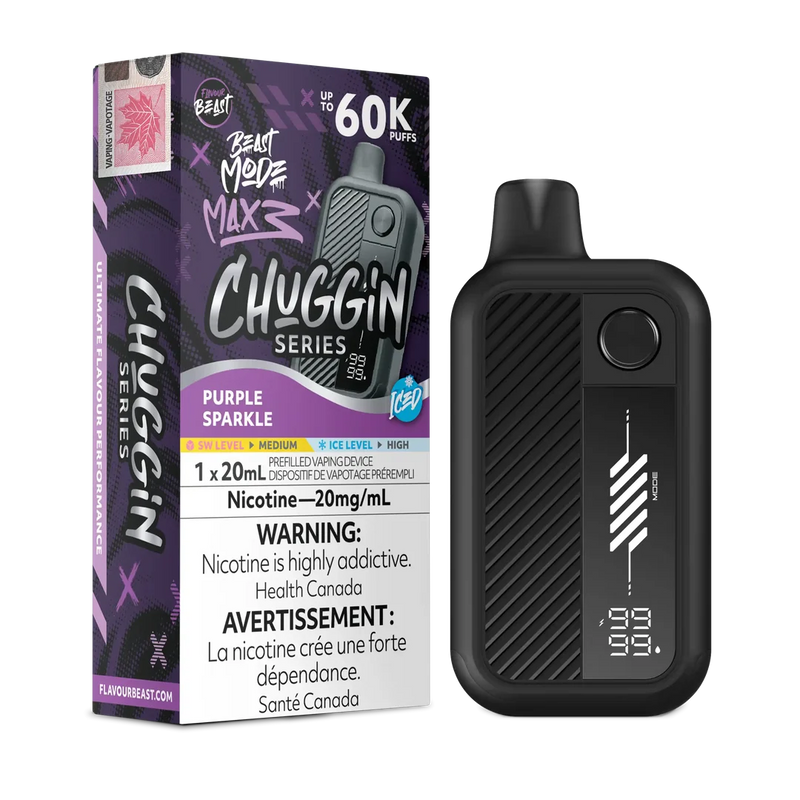 Flavour Beast Beast Mode Max 3 Disposable - Chuggin' Purple Sparkle Iced 20mg