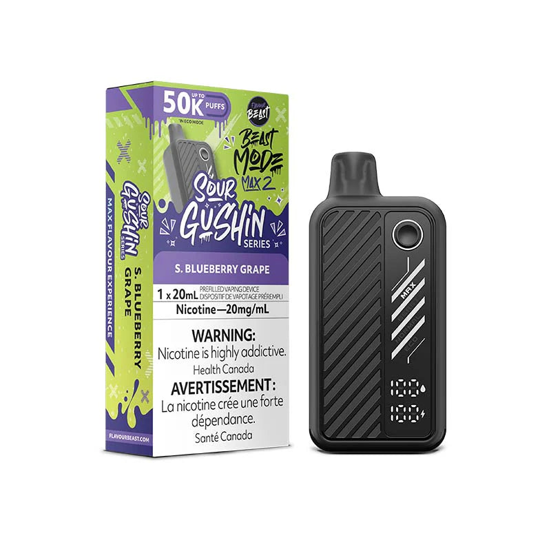 Flavour Beast Beast Mode Max 2 Disposable - Sour Gushin' S. Blueberry Grape