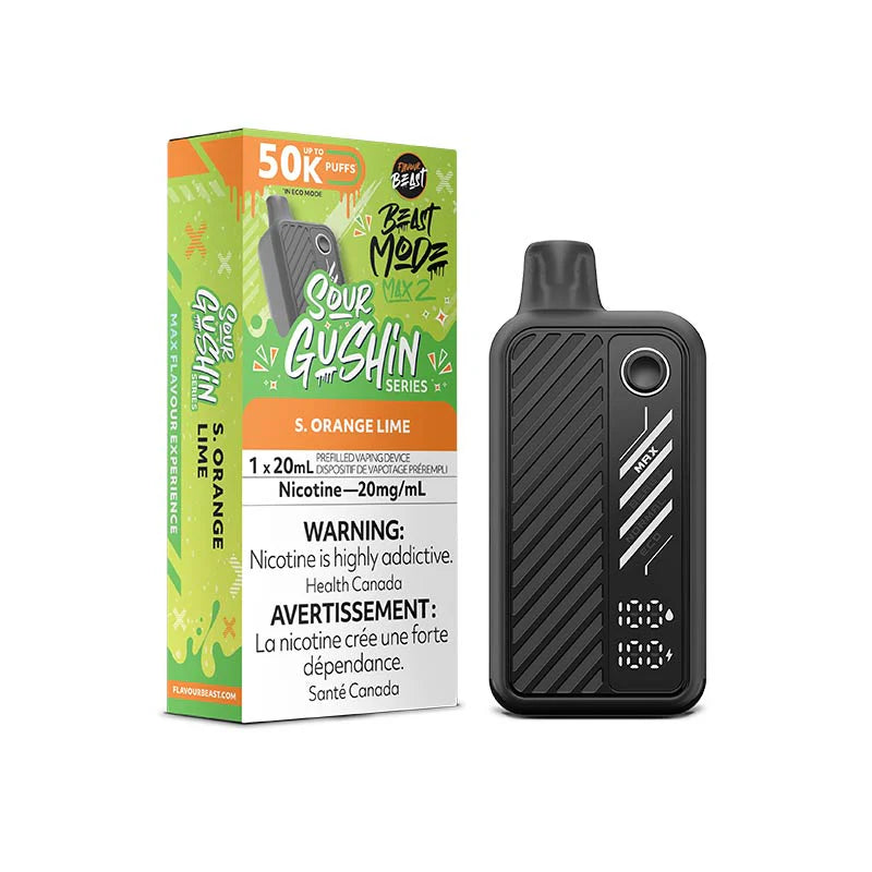 Flavour Beast Beast Mode Max 2 Disposable - Sour Gushin' S. Orange Lime 20mg