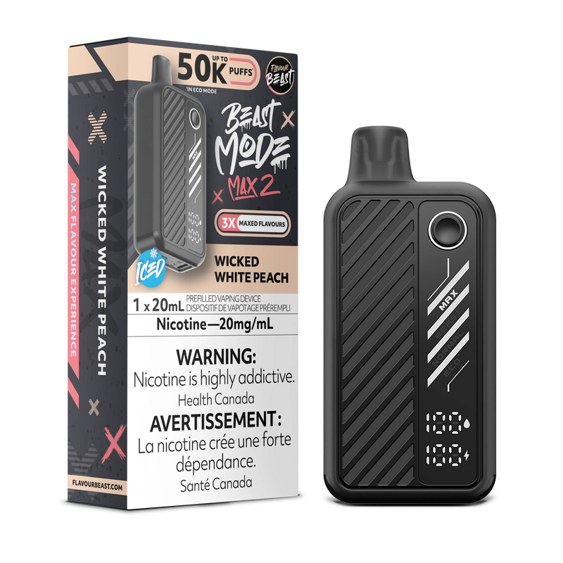 Flavour Beast Beast Mode Max 2 Disposable - Wicked White Peach 20mg