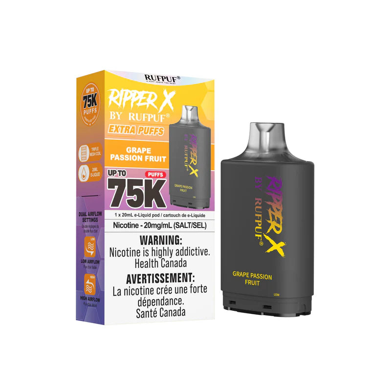RIPPER X by RUFPUF 75K Pod - Grape Passionfruit 20mg