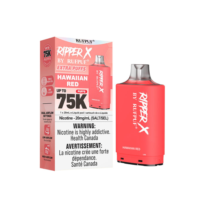 RIPPER X by RUFPUF 75K Pod - Hawaiian Red 20mg