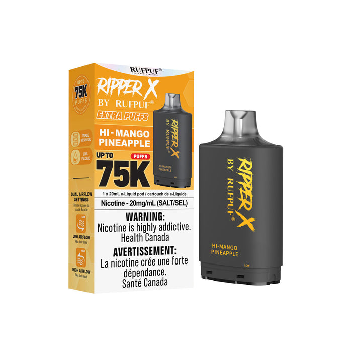 RIPPER X by RUFPUF 75K Pod - Hi-Mango Pineapple 20mg