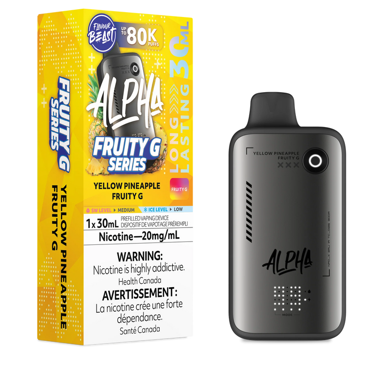 Flavour Beast Alpha 80K Disposable - Yellow Pineapple Fruity G Ice 20mg