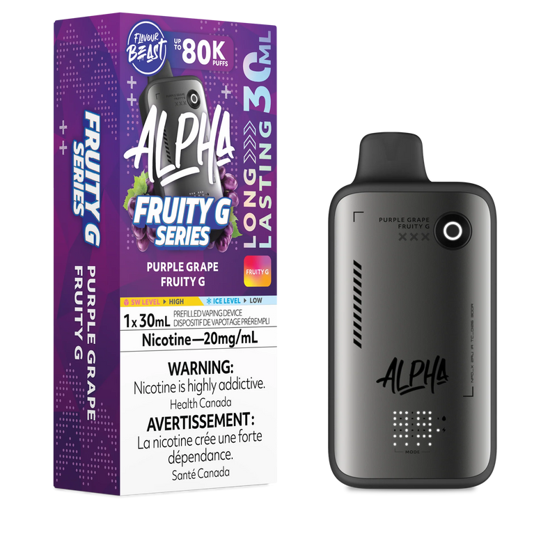 Flavour Beast Alpha 80K Disposable - Purple Grape Fruity G Ice 20mg