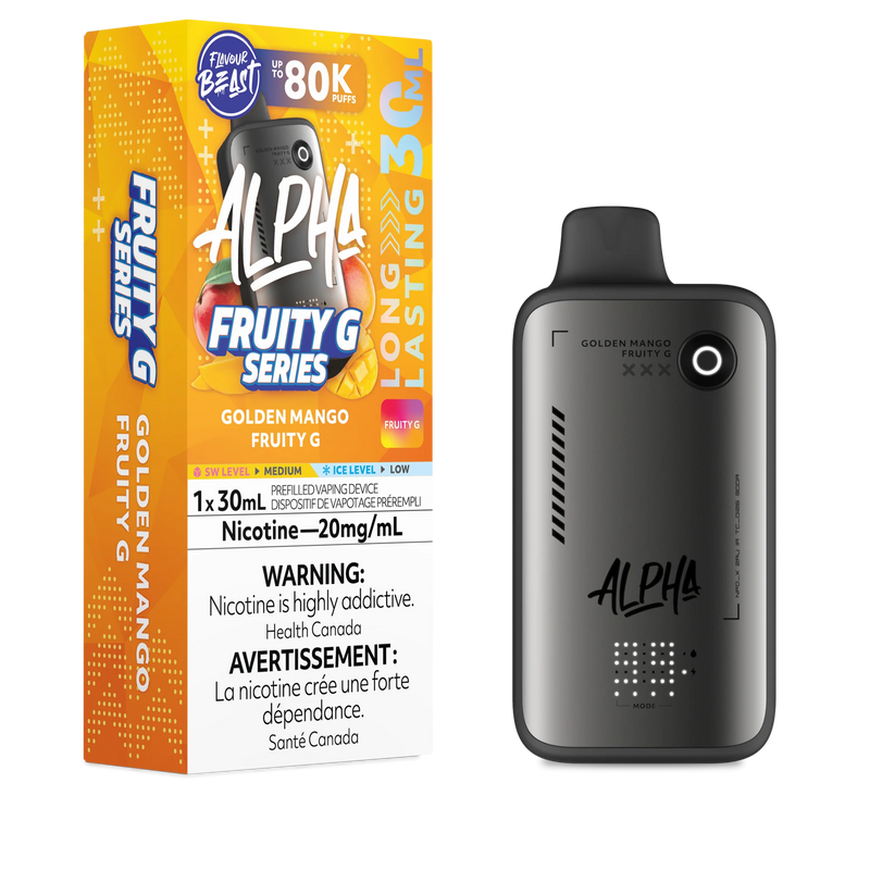 Flavour Beast Alpha 80K Disposable - Golden Mango Fruity G Ice 20mg