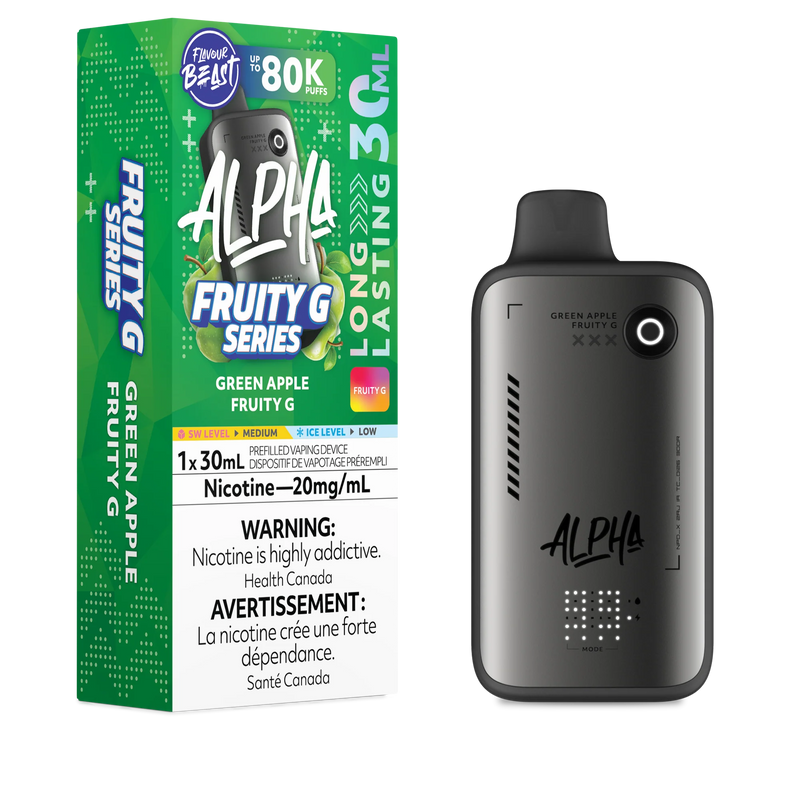 Flavour Beast Alpha 80K Disposable - Green Apple Fruity G Ice 20mg