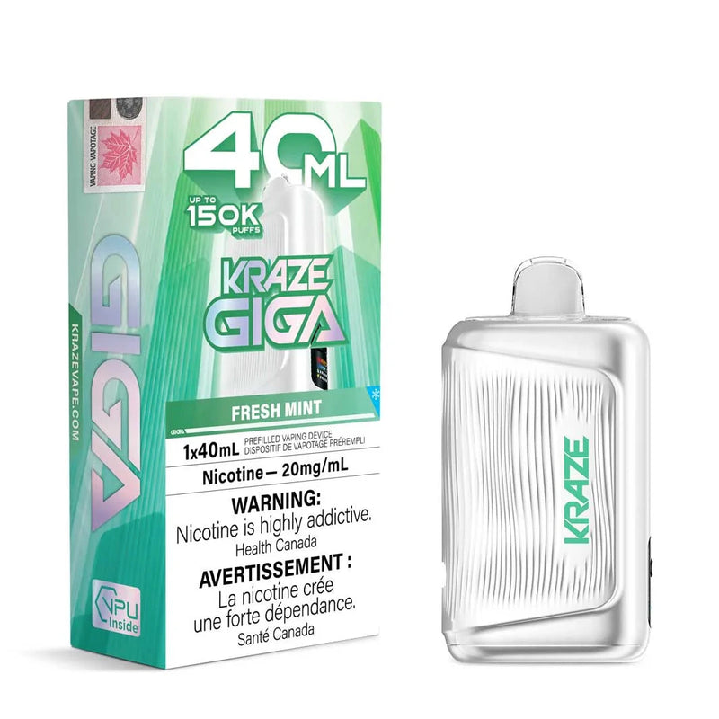 Kraze Giga Disposable - Fresh Mint 20mg