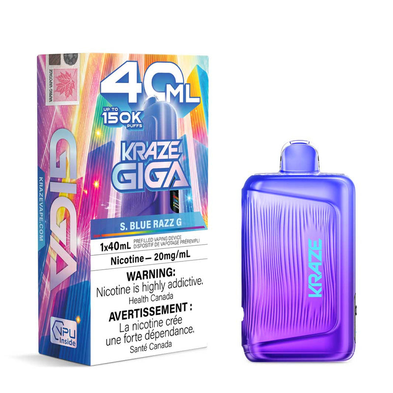 Kraze Giga Disposable - S. Blue Razz G 20mg
