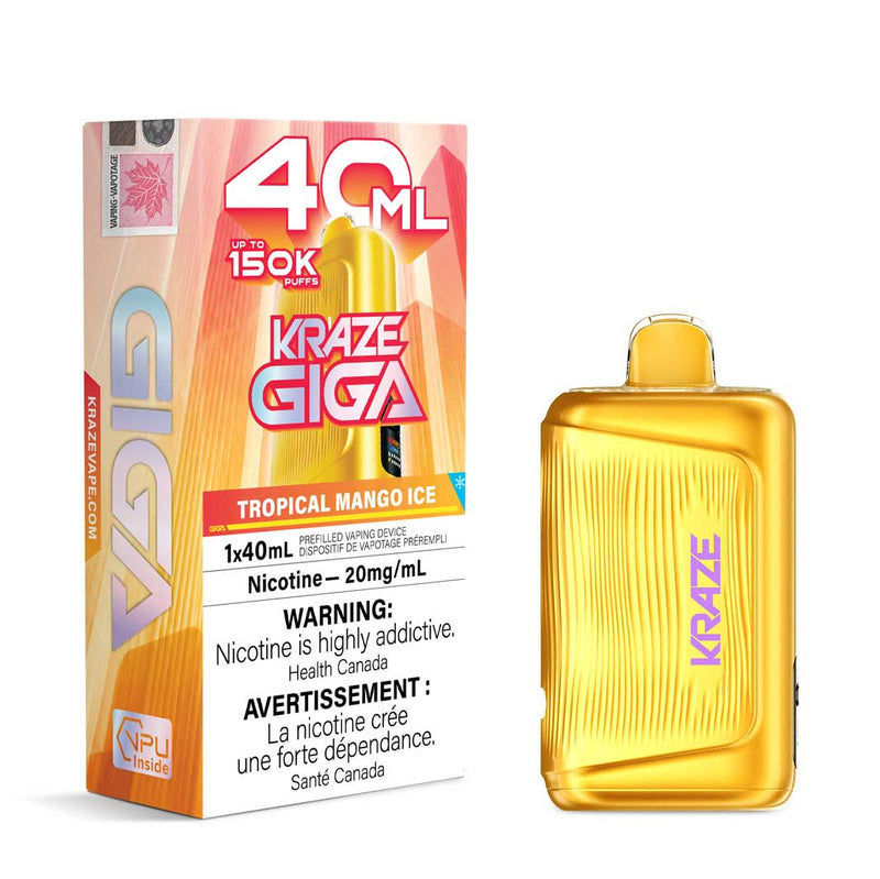 Kraze Giga Disposable - Tropical Mango Ice 20mg