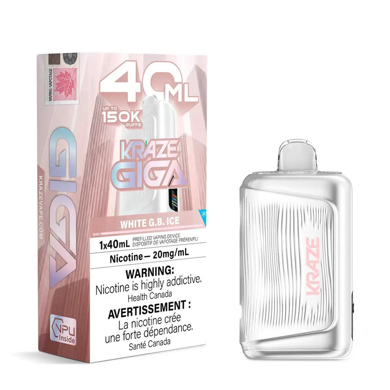 Kraze Giga Disposable - White G.B. Ice 20mg