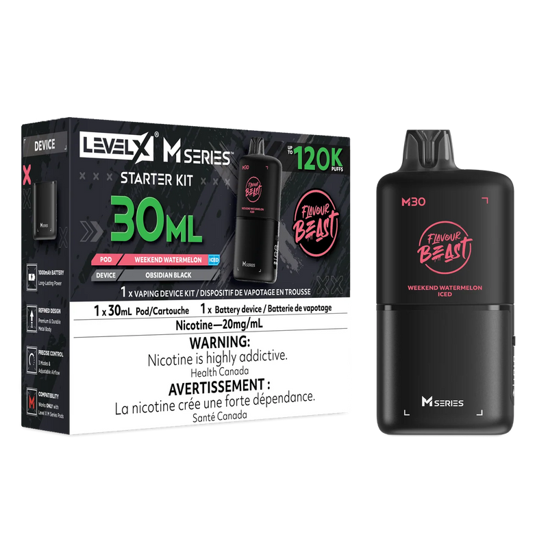 Level X M Series Flavour Beast Kit - Weekend Watermelon Iced 20mg
