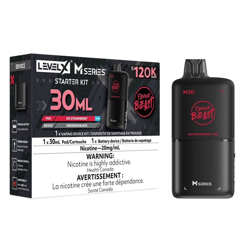 Level X M Series Flavour Beast Kit - Sic Strawberry Iced 20mg