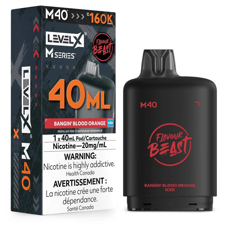 Level X M Series Flavour Beast Pod - Bangin’ Blood Orange Iced 20mg