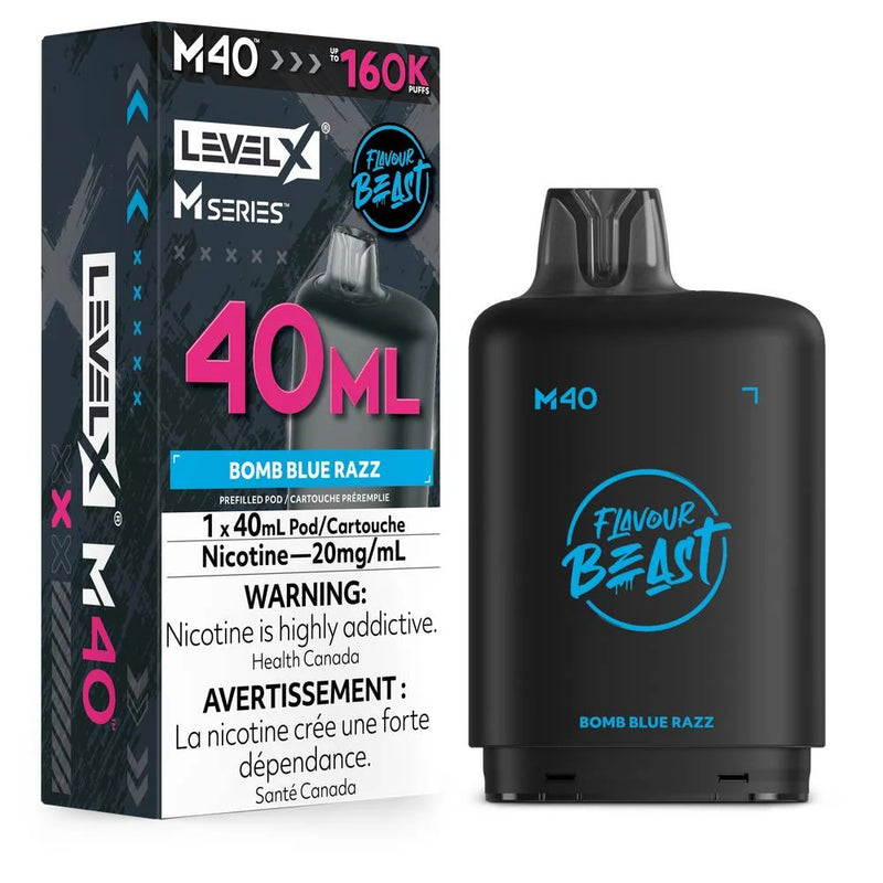 Level X M Series Flavour Beast Pod 40ml - Bomb Blue Razz 20mg
