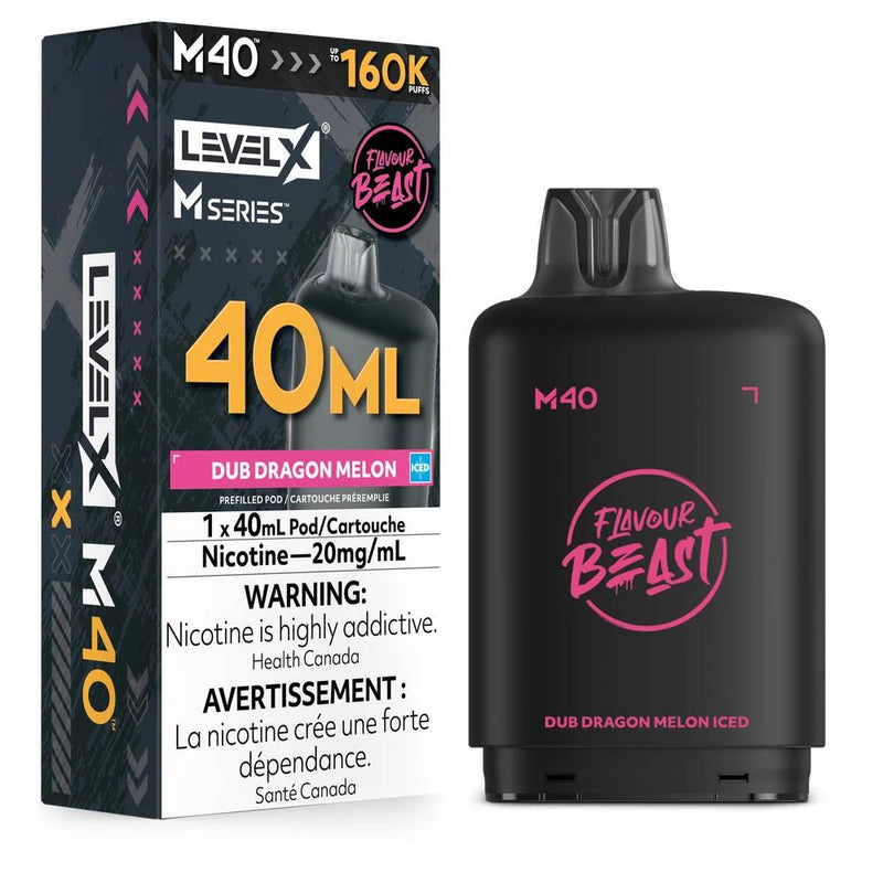Level X M Series Flavour Beast Pod - Dub Dragon Melon Iced 20mg
