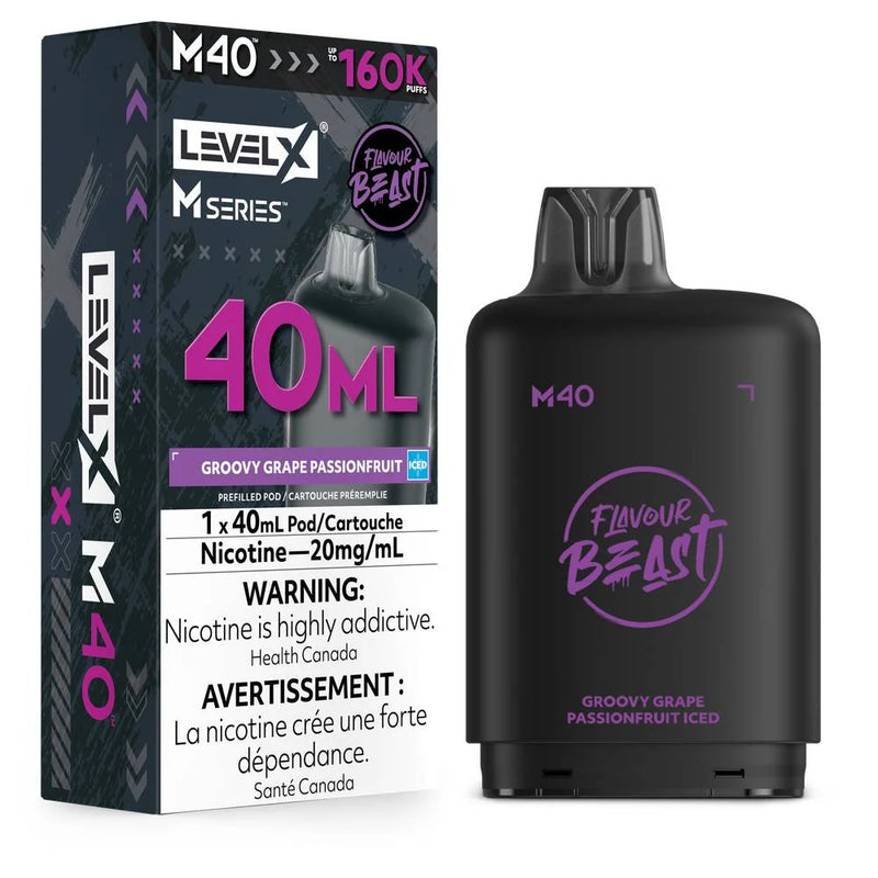Level X M Series Flavour Beast Pod - Groovy Grape Passionfruit Iced 20mg