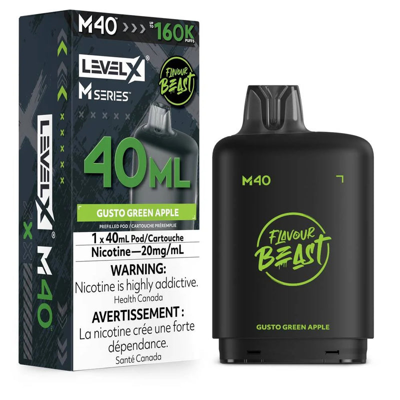 Level X M Series Flavour Beast Pod - Gusto Green Apple 20mg