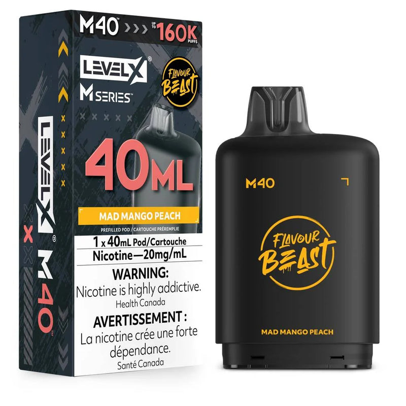 Level X M Series Flavour Beast Pod - Mad Mango Peach 20mg